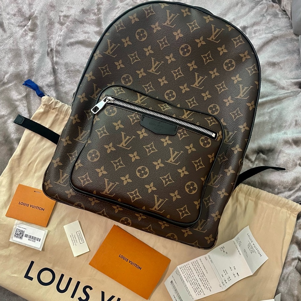 Louis Vuitton Josh Backpack Monogram Macassar Canvas